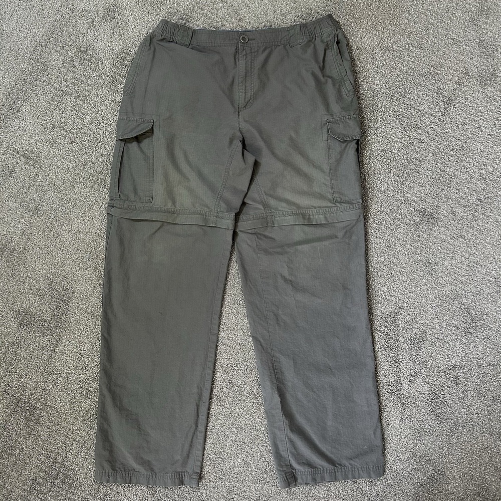 Columbia Men's 32x32 Convertible Zip-Off Cargo Hiking Pants/Shorts Gray